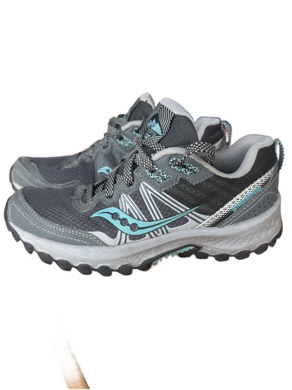 Saucony Excursion TR 14 Women's Gray & Teal Running Sneakers